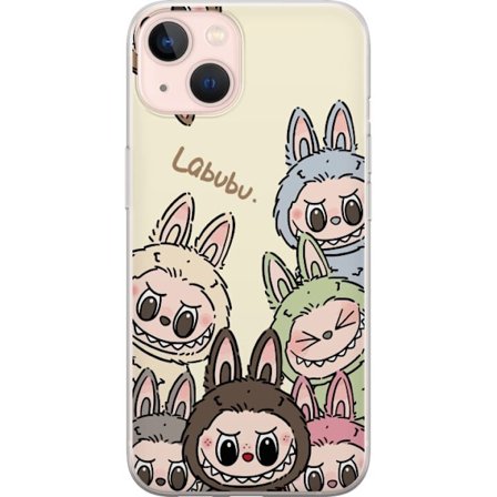 Kompatibelt Mobildeksel til Apple iPhone 13 Monster kanindukke med blomsterkrans vinylfigur