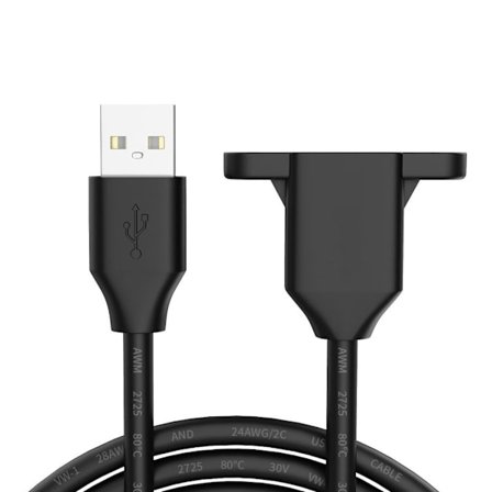 Panelmonterad USB 2.0 Förlängningskabel, Hane Till Hona Adapter Med Skruvlås