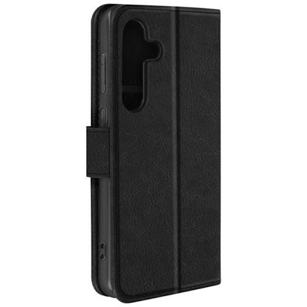 Fodral för Samsung Galaxy Black Wallet och Video Stand Black Chesterfield Series