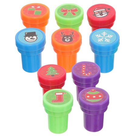 1 set Julstämplar Barn DIY Konst Hantverk Stämplar Jul Bläckstämpel [HK]