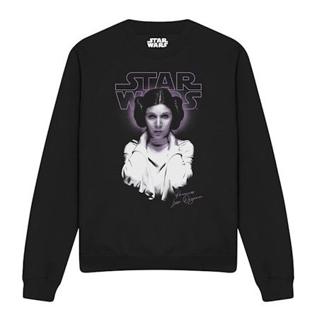 Star Wars Dam/Dam Princess Leia Porträtt Sweatshirt S Svart