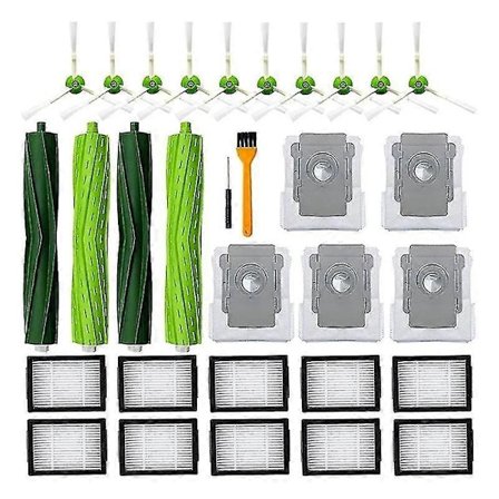 Til iRobot Roomba I3, I3+, robotstøvsuger hovedbørste sidebørste Hepa filter [db] som vist