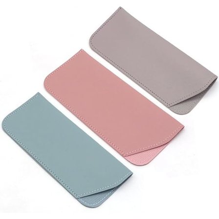 3 stk Myke Brilleetui, Dame Solbriller Etui Brilleveske Bærbar Solbriller Veske Lesebriller Etui for Kvinner Menn