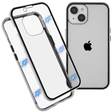 IPhone 15 Plus case with a screen protector - Silver