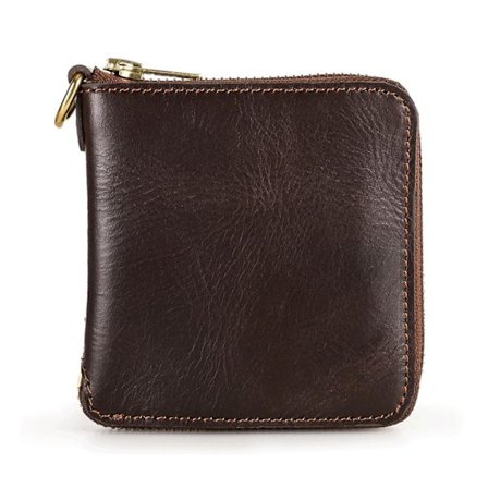 Retro Casual Glidelås Lukking Kredittkortholder Herre Lommebok For Hodelag Ku Lærkort Lommebok Anti-Tapt Locator Med Airt