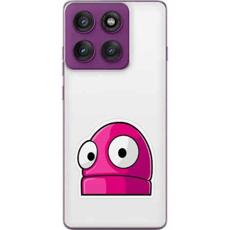 Kompatibel Mobilcover til Motorola Motorola Edge 60 Pro Rosa tegneseriefigur med store øjne i legende og humoristisk stil