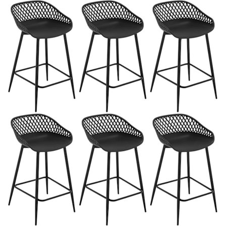 Rootz baarijakkarasarja 2 kpl - Kitchen Island -tuolit - Modernit pöytätuolit - Ergonominen muotoilu - PP-materiaali - 47 cm x 84 cm x 48,5 cm