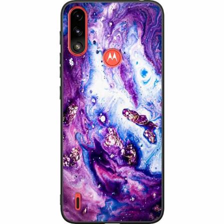 Motorola Moto E7i Power Svart Skal Lila