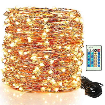 Led-valoketju, 10 jalkaa 300 Led-tähtivaloa, himmennettävä ulkokäyttöön sopiva puuvalaisin, UL-sertifioitu lämmin