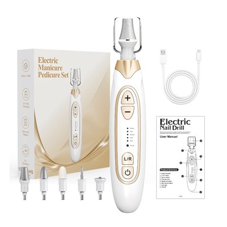 Bærbar Elektrisk Neglefil Aol08 for Trimming og Polering av Negler