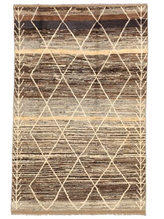 187X290 Tapis Berbère Style Moderne Marron/Orange (Laine, Afghanistan) Carpetvista