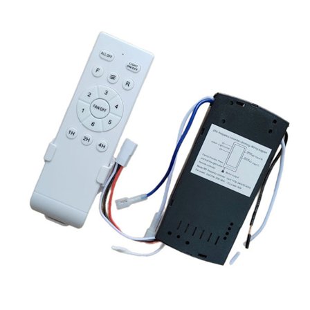 Trådløs fjernkontrollmottaker for takviftelys, 6 hastigheter, justerbar plast