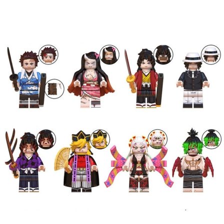 Anime Demon Slayer Minifigur Byggesteiner Actionfigurer Leketøy