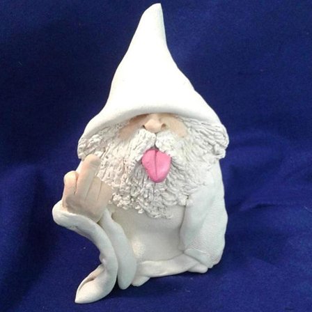 Havehavegnom Rocker Humor Med Langfinger - Sjov Statue Af Nisser Udendørs Have I Harpiks Indendørs Eller Udendørs Dekorationer