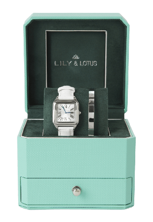 Lily & Lotus Klocka med läderarmband CM-220907 Klockor Dam Vit ONESIZE