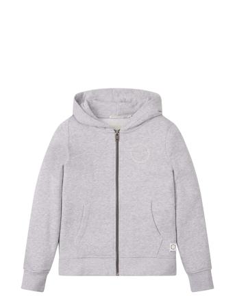 Fitted Sweatshirt Jacket Grey Tom Tailor