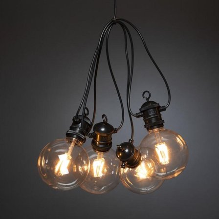 Konstsmide Lysslynge Startkit 10 Amber LED Stor kuppel
