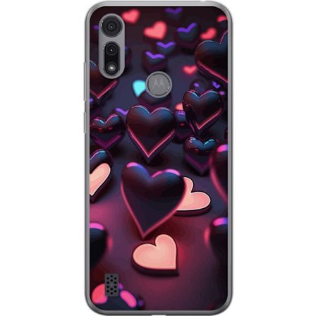 Yhteensopiva Puhelinkuori Motorola Motorola Moto E6i KeskiyönSydämet