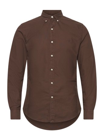 Polo Ralph Lauren Slim Fit Garment-Dyed Oxford Shirt - Brown - M