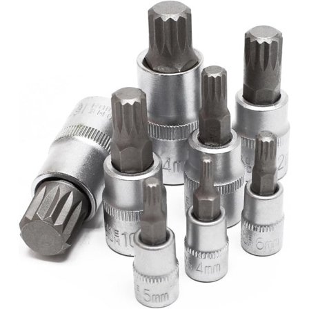 8-dele multi-tand topnøglesæt