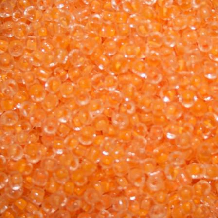 15 Gram, Ca 900 St Orange Glaspärlor 2x1.9 Mm Seed Beads