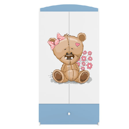 Kocot Kids Garderob Babydreams Blå - Bear With Flowers - Litenleker