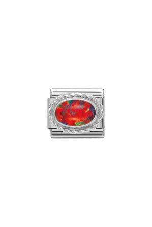 Hard stones with 925 Sterling silver twisted setting red Opal