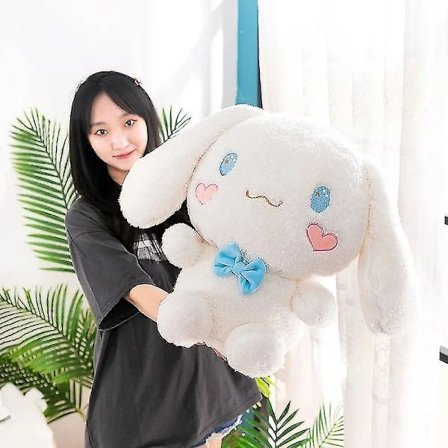 Sanrio Kawaii Cinnamoroll Anime Hund Plysjleketøy Pute Kosedyr Komfort Myk Peluche Dukker Barn Bursdag Julegave Leketøy 25cm