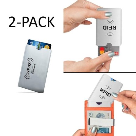 2-PACK Anti Rfid-korthållare NFC-blockerande läsarelås Id Bankkortshållare