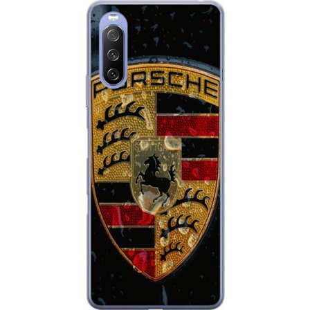 Yhteensopiva Puhelinkuori Sony Xperia 10 III Lite Porschen logo juliste ylellinen automerkki vaakuna urheiluauto emblem Stuttgart klassinen retro muot