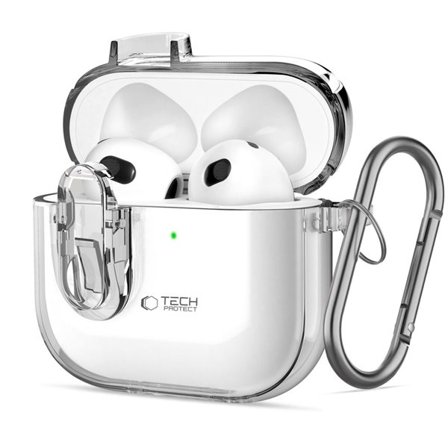 Tech-Protect Slim Hook-fodral för AirPods 4 - Klar