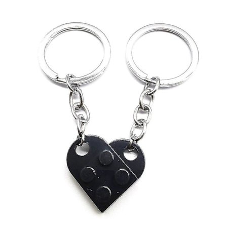 2 st Kärlek Byggklossar Nyckelring Par Nyckel Pussel Par Nyckelring Set Spänne Par Gåva