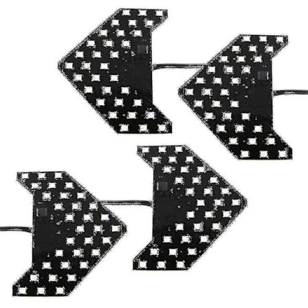 4st Bärnstensgula 33-smd Sekventiella Led-pilar För Bilens Sidospegel Blinkersljus