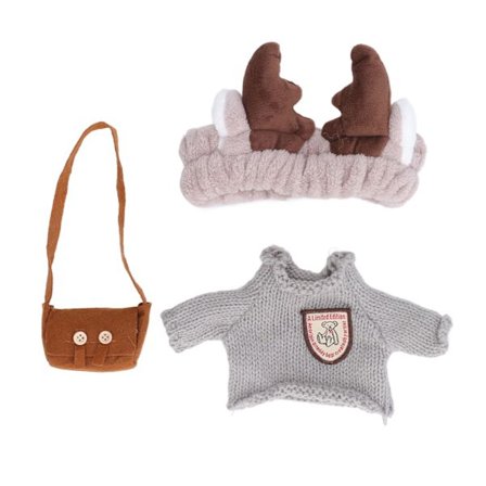 3-osainen setti Ankka Pehmolelu Vaatteet Pestävä Pehmo Ankka Vaatteet DIY Match Cartoon Täytetty Ankka Vaatteet Lapsille Tyyppi G