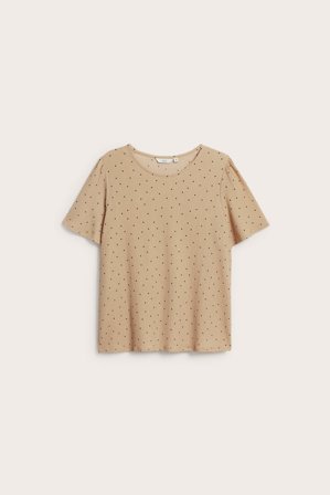 Kappahl | Prikkete topp Beige 3XL | Beige