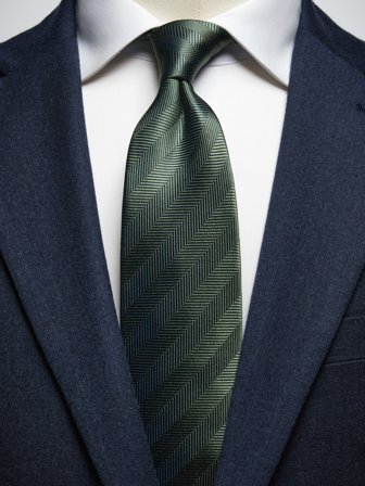 John Henric Men's Olivgrüne Fischgräten Krawatte Size 8