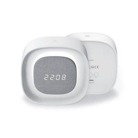 Forverer LED-vækkeur med natlys - hvid