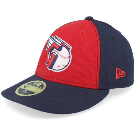 New Era - Cleveland Guardians Low Profile 59FIFTY Red/Navy Fitted Fitted Blue Cap - MLB @ Hatstore