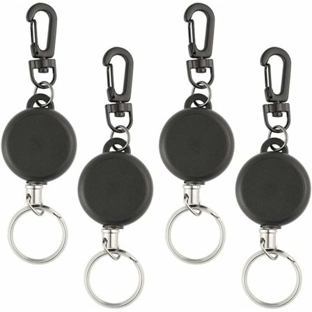 4 st Retractable Key Chain, Heavy Duty Retractable Badge Reel