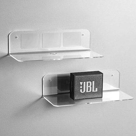 Vægsæt med 2 hylder, udvid nemt vægpladsen - 9" lille akryl