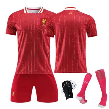 24-25 Liverpool kotipaita nro 11 Salah 9 Firmino lapset aikuiset puku jalkapallopaita Ei kokoa sukat + suojavarusteet No size socks + protective gear 
