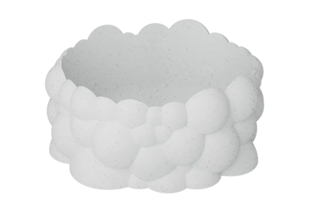 Dazzle & Dawn Bubble Bolle Fuzzy-Marble-White Ø19,5xH8,8