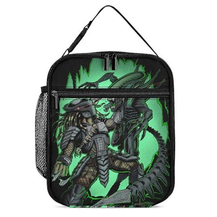 Alien Vs Predator 25 Xenomorph 7 Lunchväska/Tygväska för Män/Kvinnor/Pojkar/Flickor/Tonåringar Portabel Söt Lättviktig Picknicklåda-SYS852 (FMY)