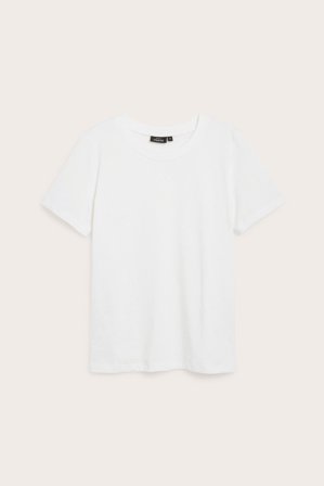 Kappahl | Enkel topp med korte ermer | Offwhite