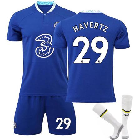 22-23 Chelsea Hemmafotbollsdräkter Fotbollströja Fotbollsuniformer Havertz 29 M