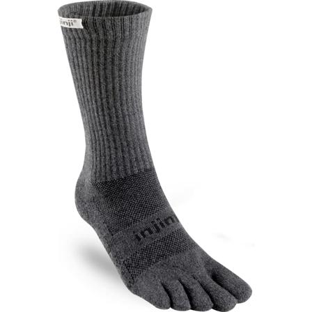 Injinji Trail Midweight Crew Unisex workout socks Grey S