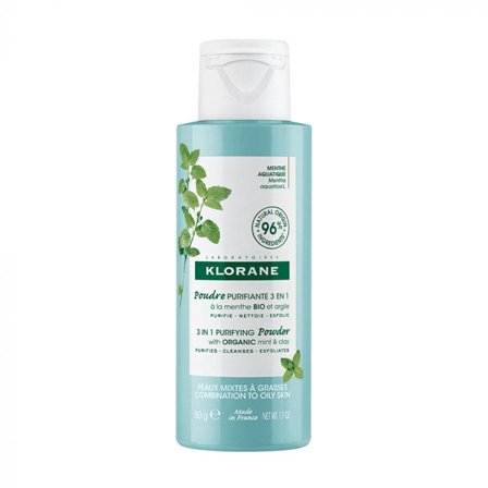 Klorane Polvere Purificante Menta Acquatica Bio 50g