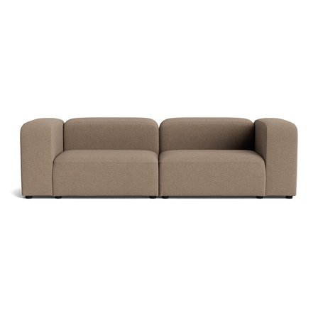 Milo XL 2-Sitzer-Sofa in Loop Dunkelbeige, modernes Design, komfortable Polsterung, minimalistischer Stil für das Wohnzimmer, Höhe 72cm