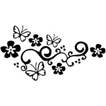 st fjäril och blomma bil klistermärke bil tatuering