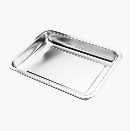 Spillplåt rostfri 35 5 x 26 5 cm - Biltema